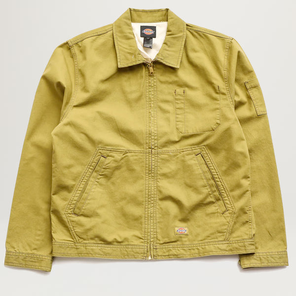 Dickies Sustainable Washed Ike Jacket (Rinsed Green Moss) - NewYakCity