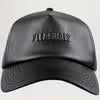Pleasures Debossed Vegan Leather 5 Panel Hat (Black)