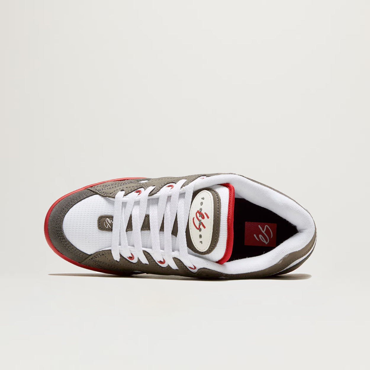 éS One Nine 7 (Grey/White/Red) - Sizes 9.5, 11