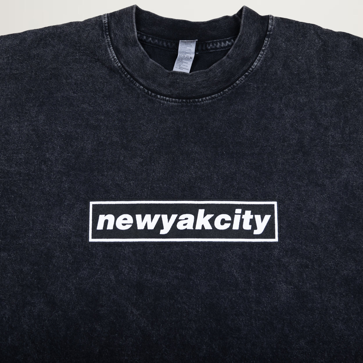 NewYakCity 1991 Box Logo Tee (Acid Washed Black)