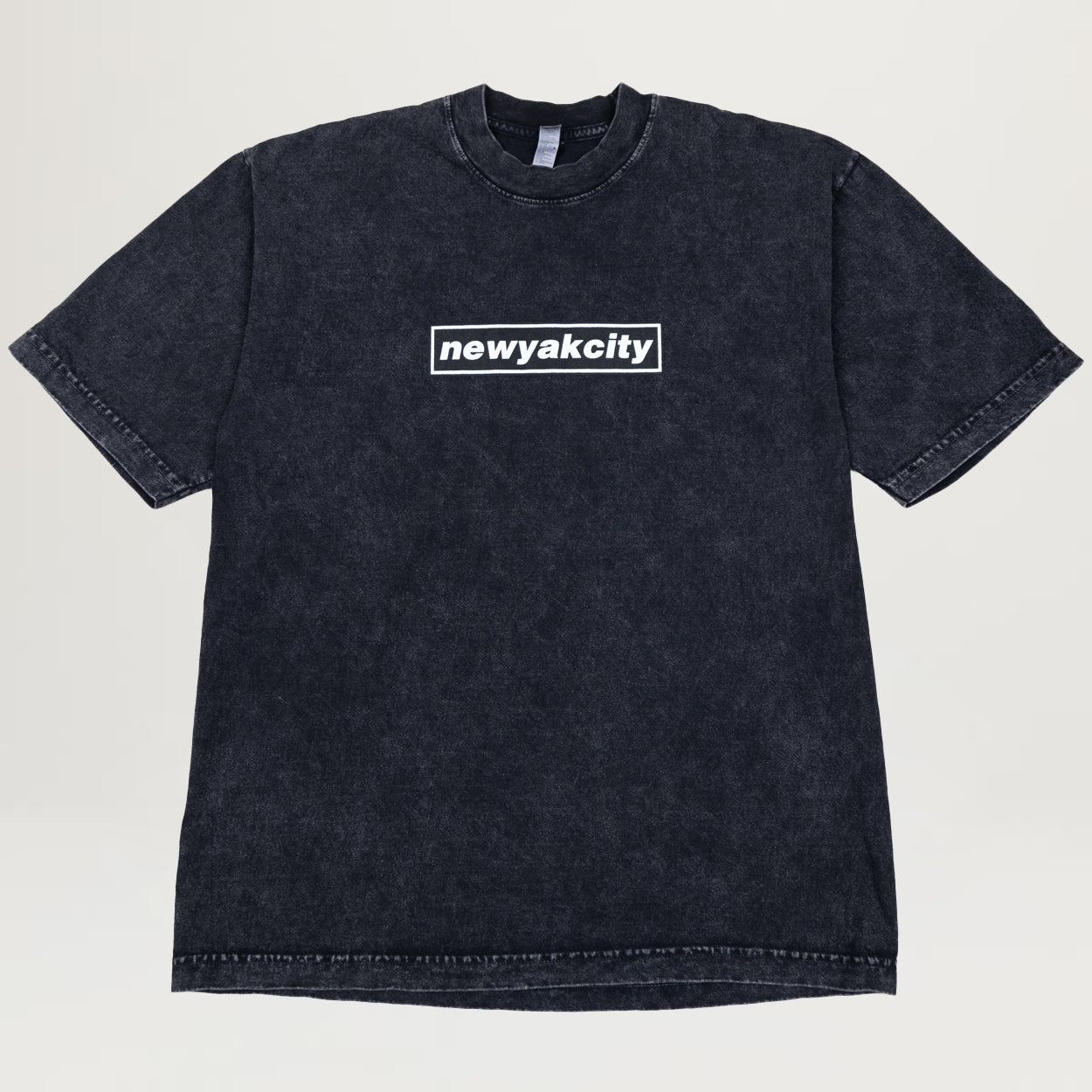 NewYakCity 1991 Box Logo Tee (Acid Washed Black)