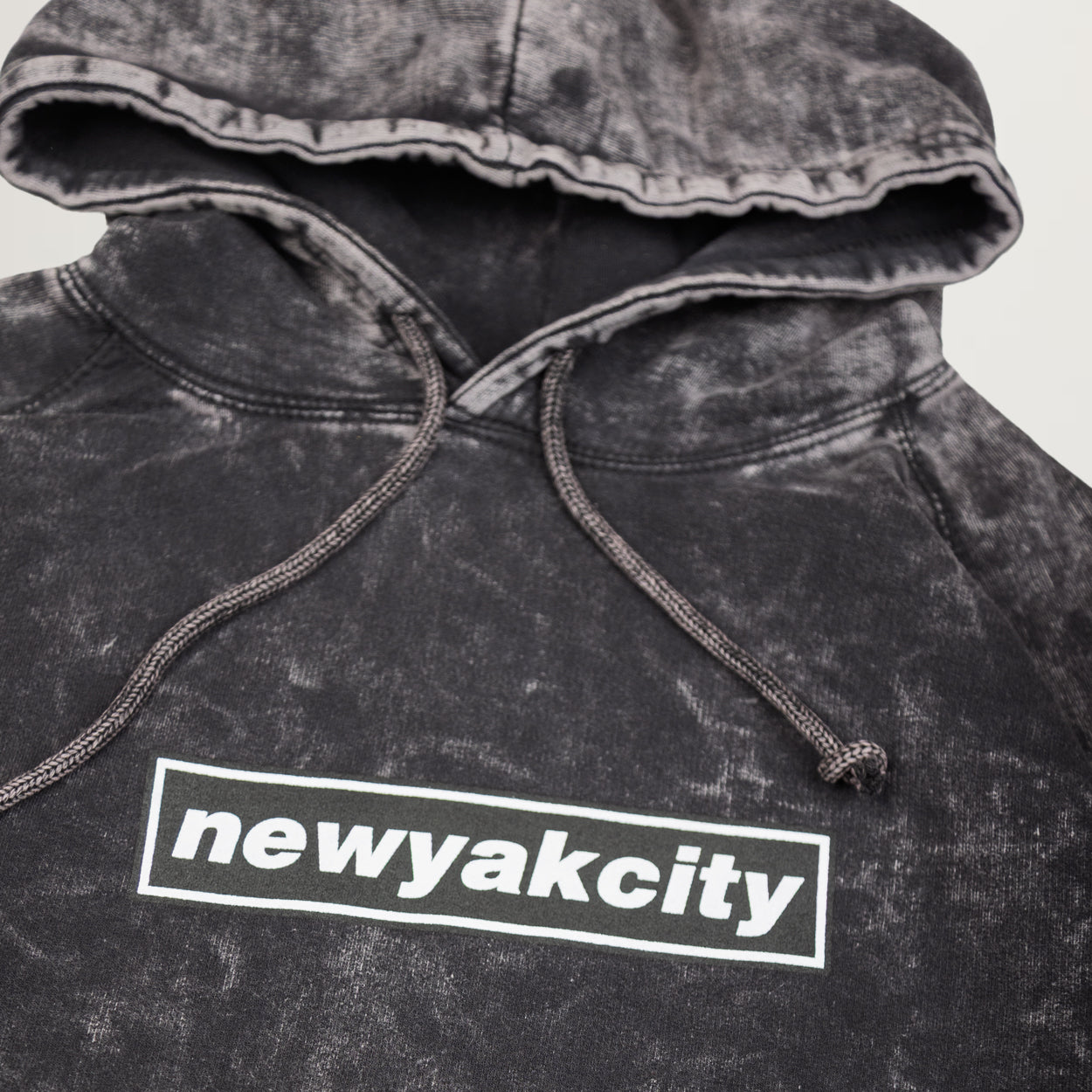 NewYakCity 1991 Box Hoodie (Acid Washed Black)