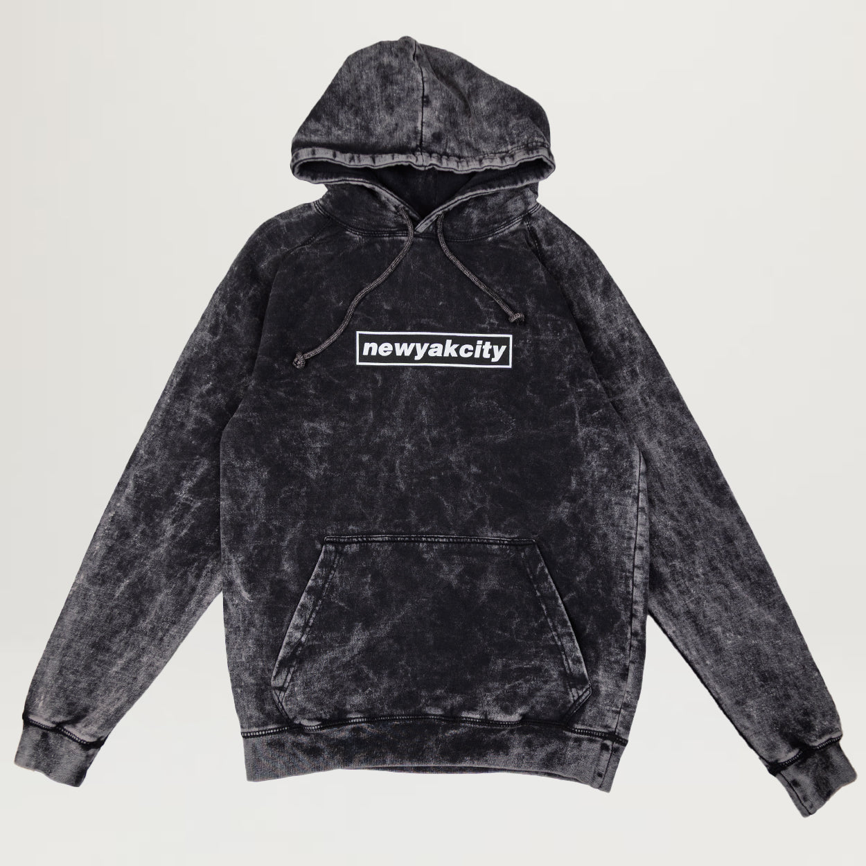 NewYakCity 1991 Box Hoodie (Acid Washed Black)