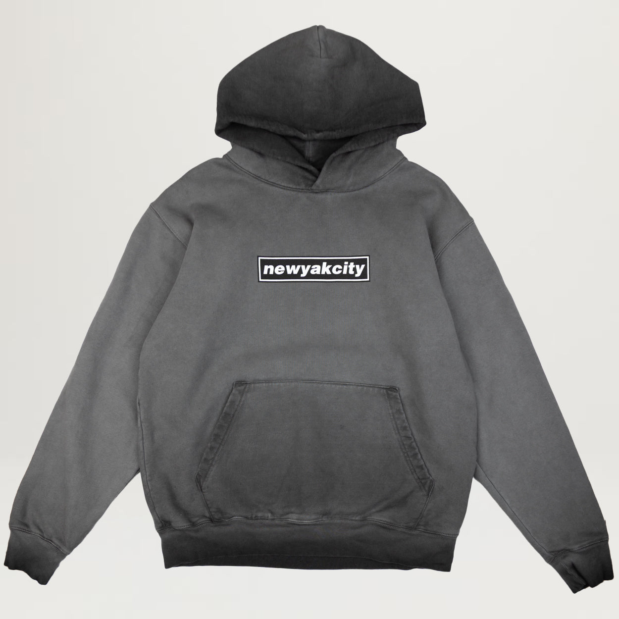 NewYakCity 1991 Box Logo Hoodie (Washed Grey)