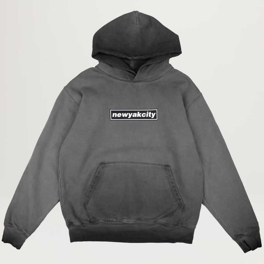 NewYakCity 1991 Box Logo Hoodie (Washed Grey)