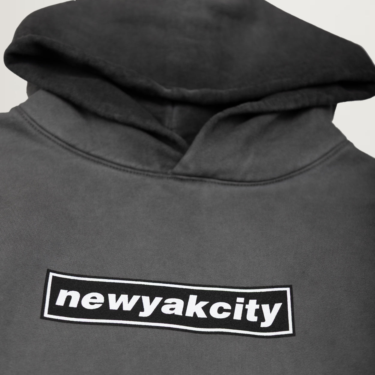 NewYakCity 1991 Box Logo Hoodie (Washed Grey)