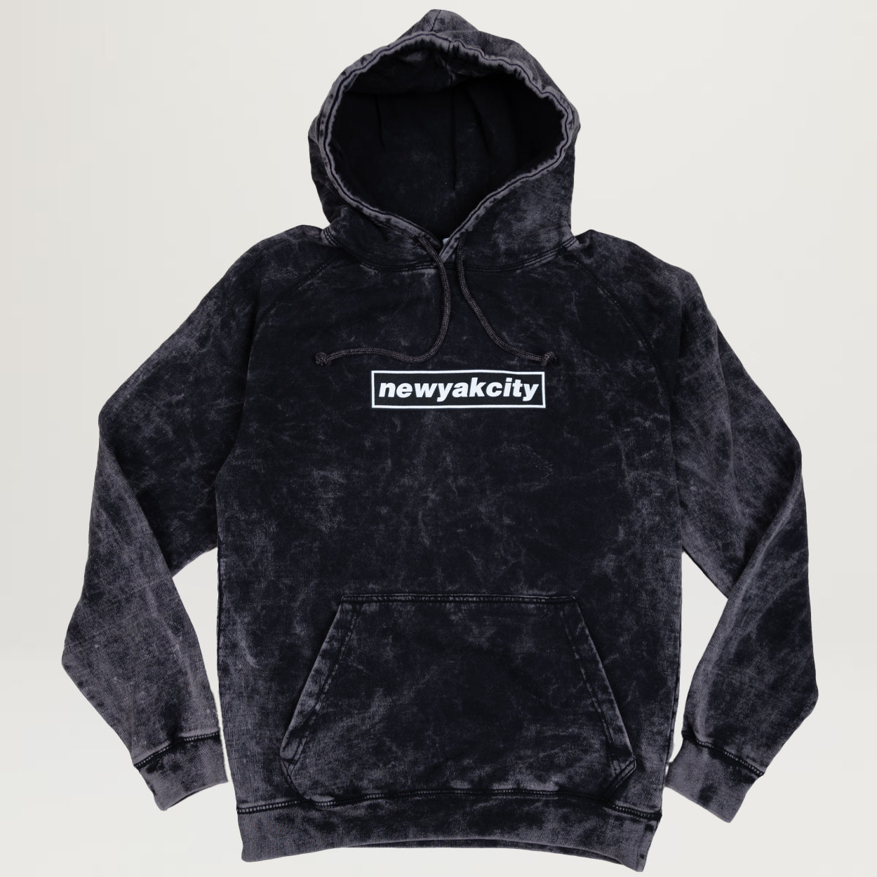 NewYakCity 1991 Box Hoodie (Acid Washed Black)