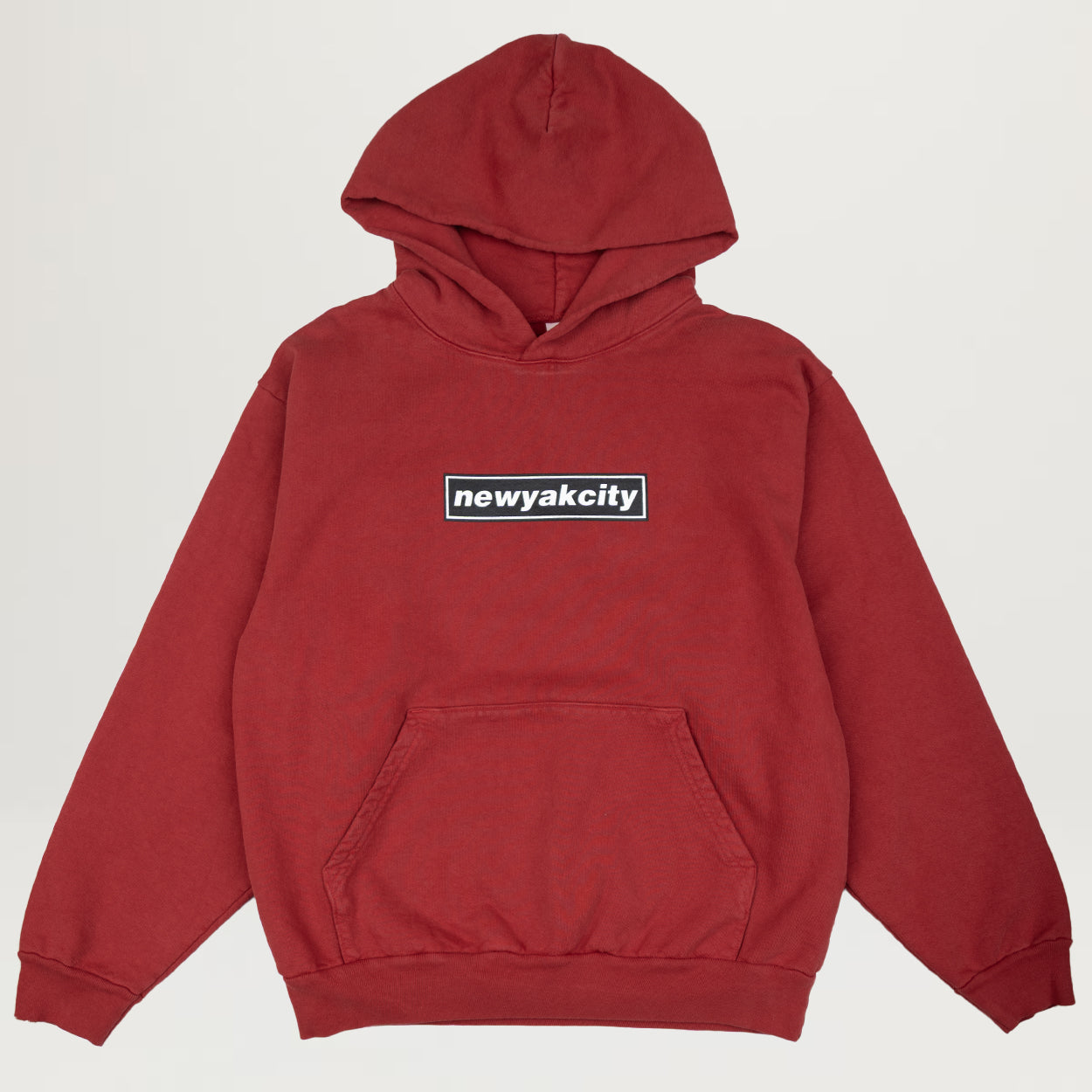 NewYakCity 1991 Box Logo Hoodie (Dark Red)