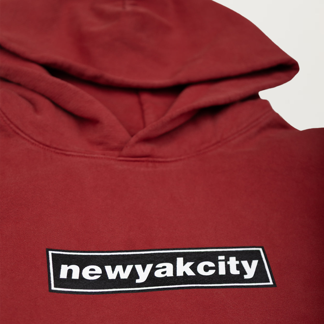 NewYakCity 1991 Box Logo Hoodie (Dark Red)