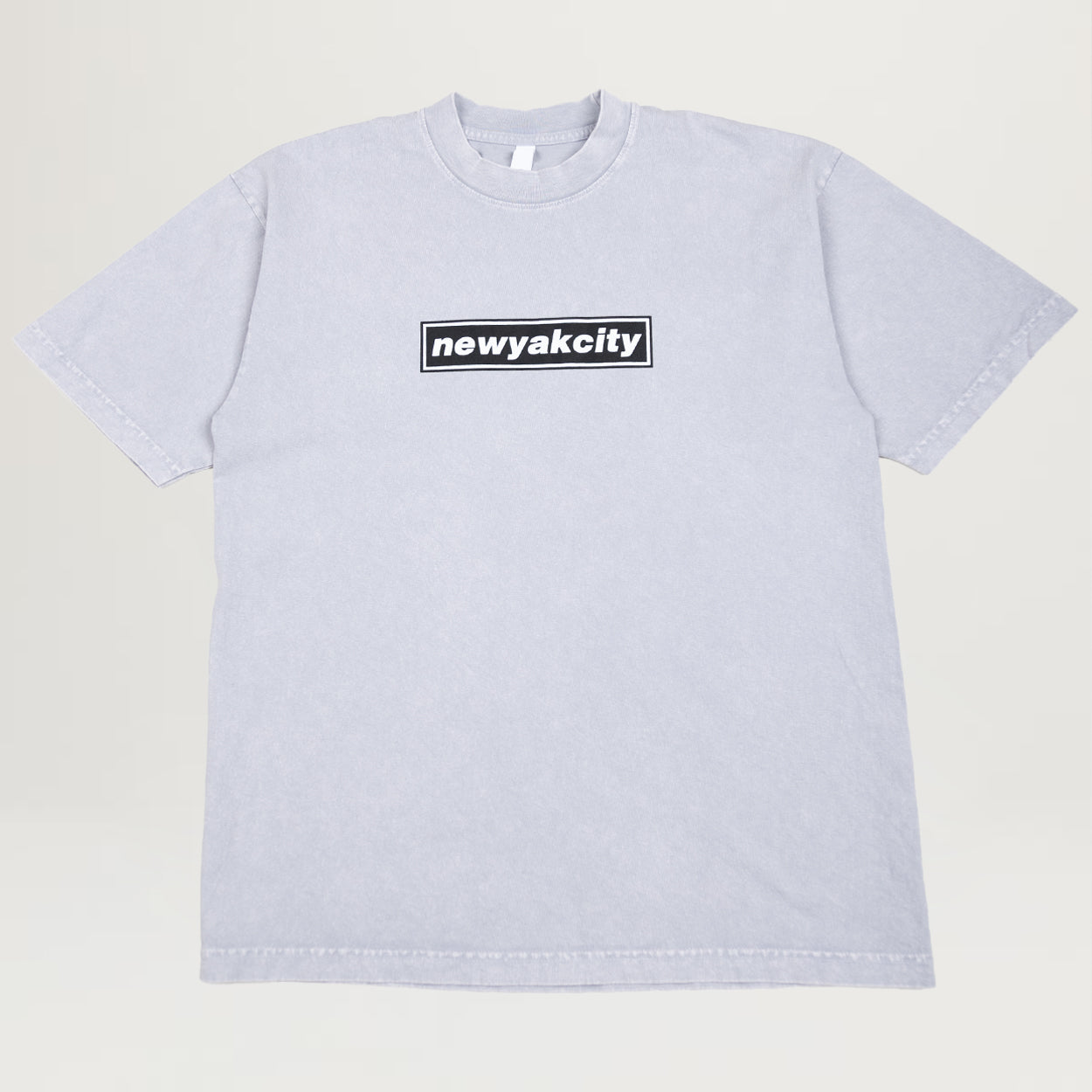 NewYakCity 1991 Box Logo Tee (Acid Washed Silver)