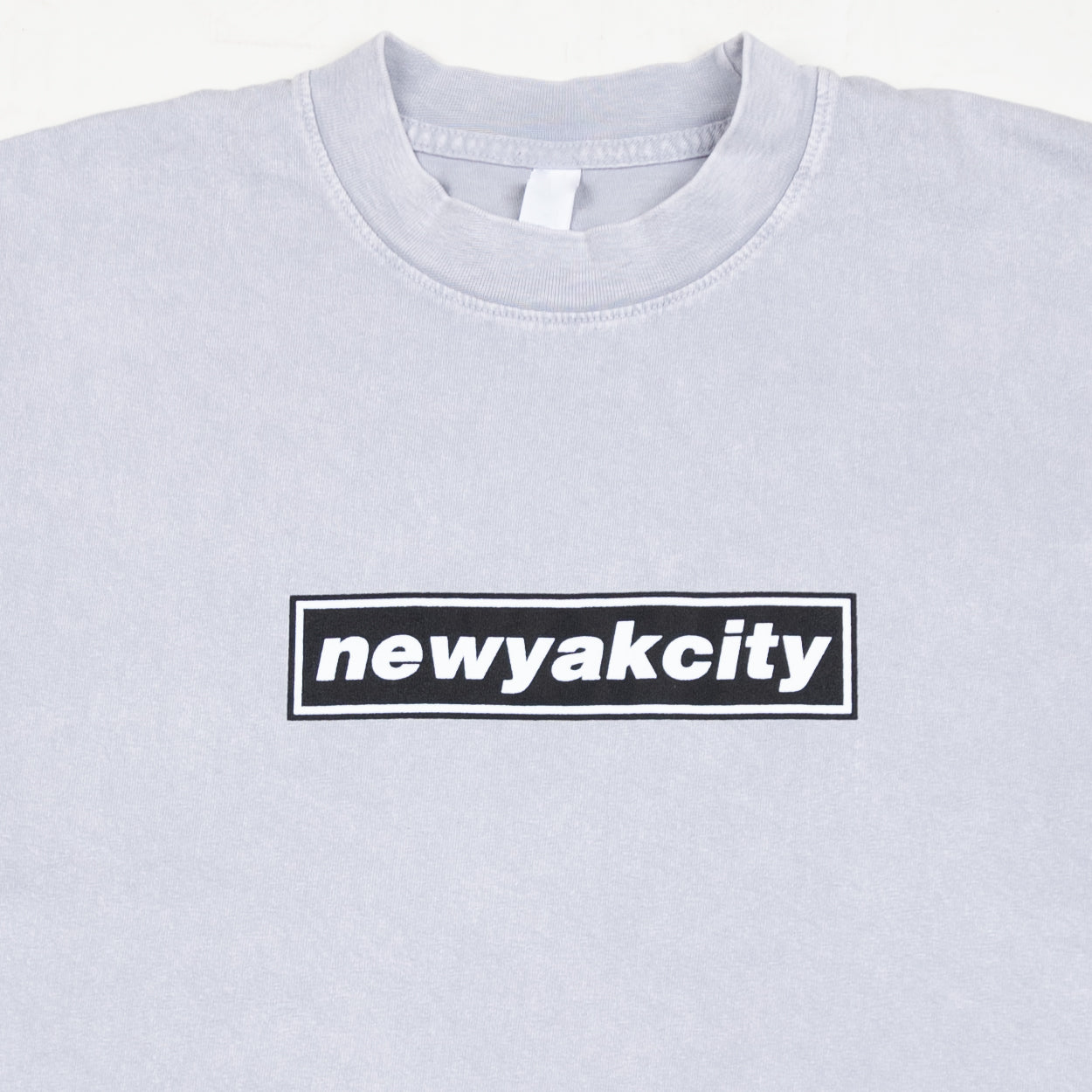 NewYakCity 1991 Box Logo Tee (Acid Washed Silver)