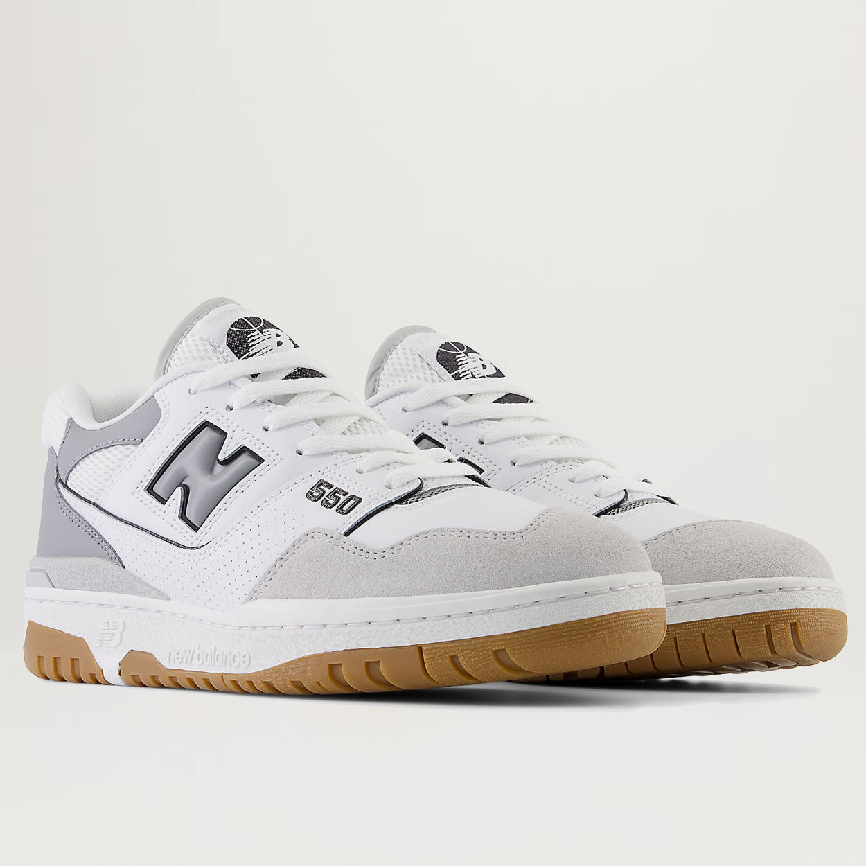 New Balance 550 (White/Slate Grey-Gum) - Sizes 5.5M::7W