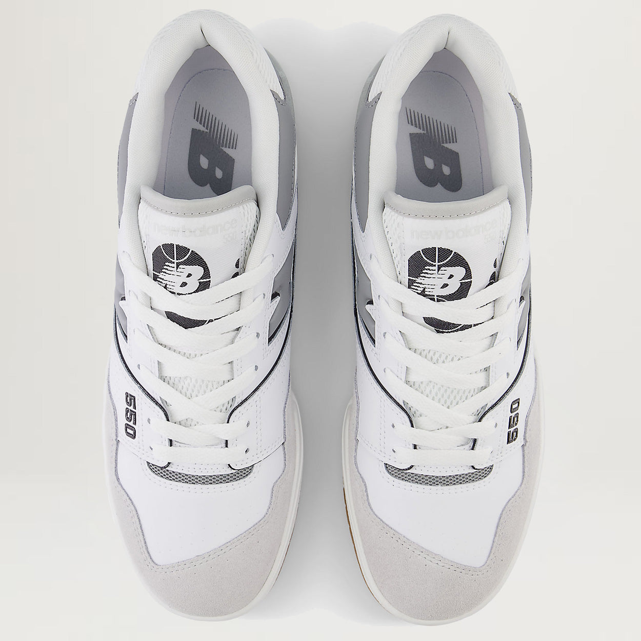 NEW WITHOUT INSOLES Youth on sale New Balance 550 White/Grey Sneaker Sz 6M.