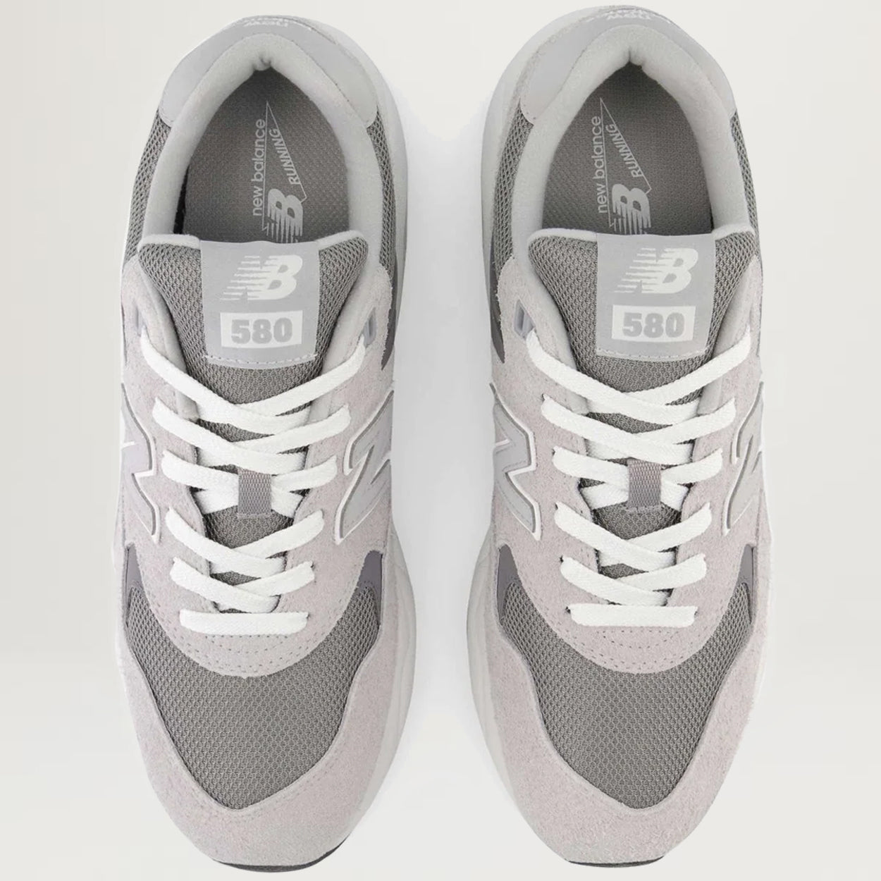 New Balance 580 Grey White Sizes 10 10.5