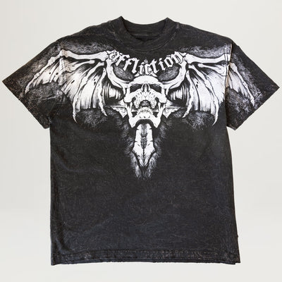Affliction Night Screamer Tee (Black/Brown Lava Tint)