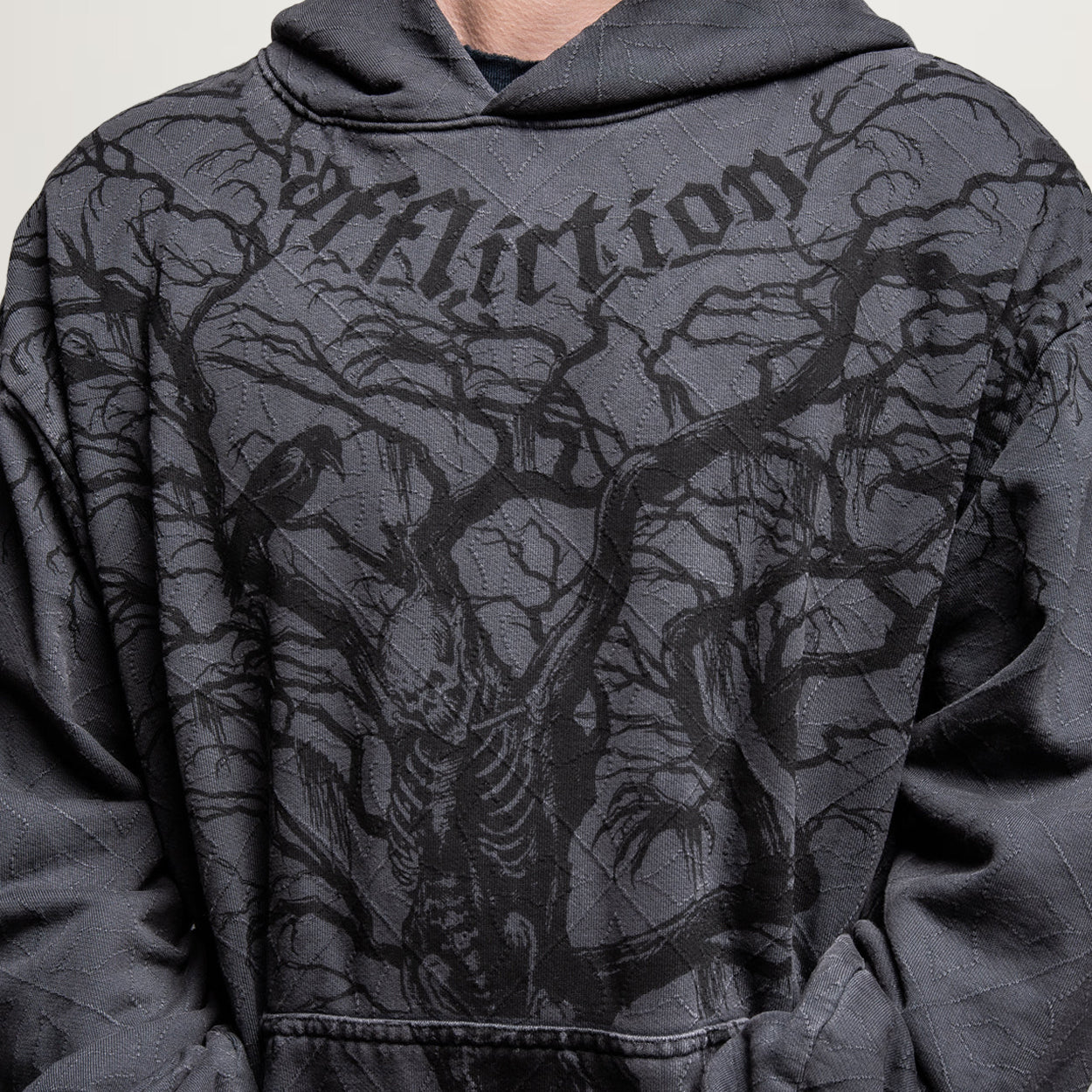Affliction Catharsis Pullover Hoodie (Charcoal Lava Wash)