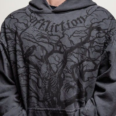 Affliction Catharsis Pullover Hoodie (Charcoal Lava Wash)