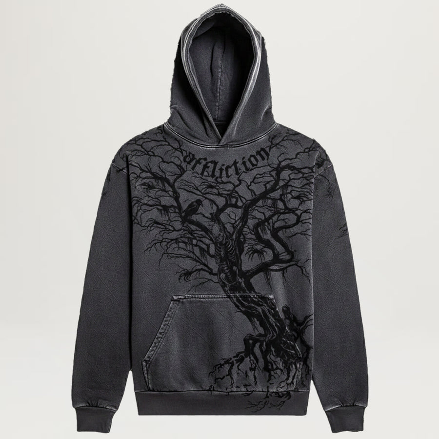 Affliction Catharsis Pullover Hoodie (Charcoal Lava Wash)