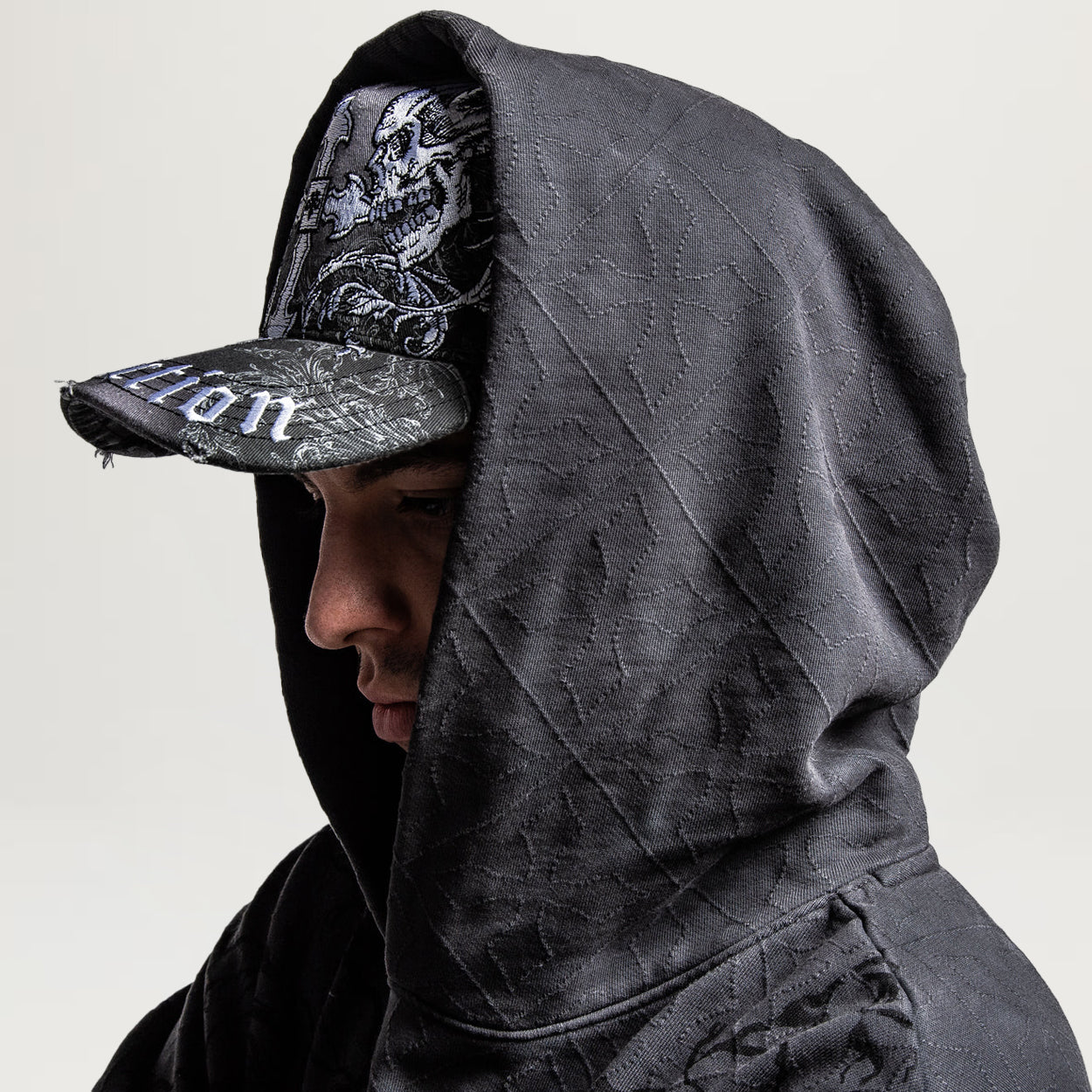 Affliction Catharsis Pullover Hoodie (Charcoal Lava Wash)