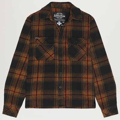 Affliction Live Fast Flannel Shirt (Black/Brown)
