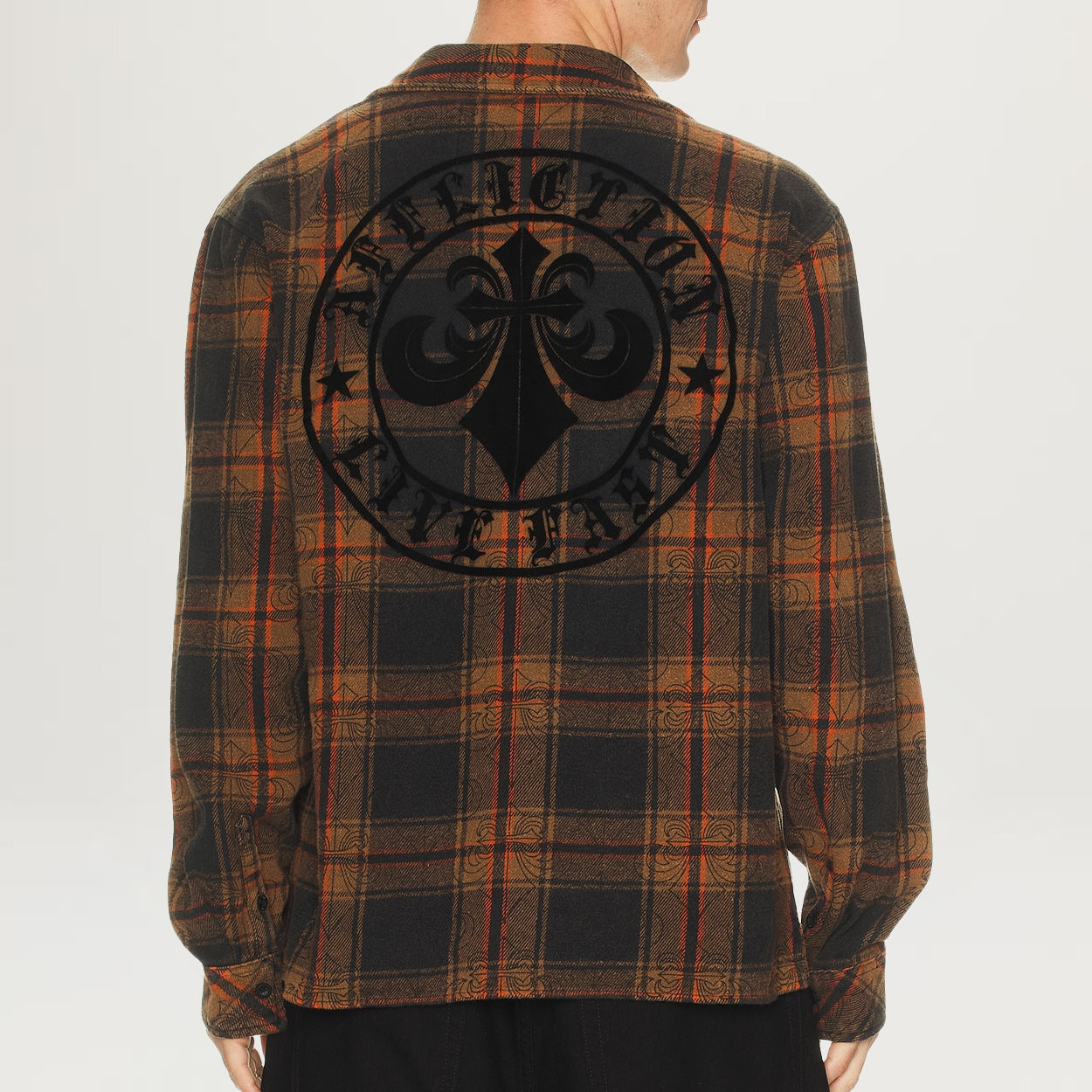 Affliction Live Fast Flannel Shirt (Black/Brown)