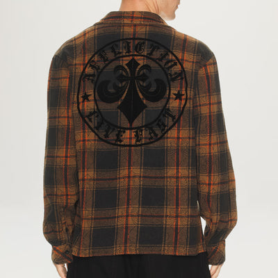 Affliction Live Fast Flannel Shirt (Black/Brown)