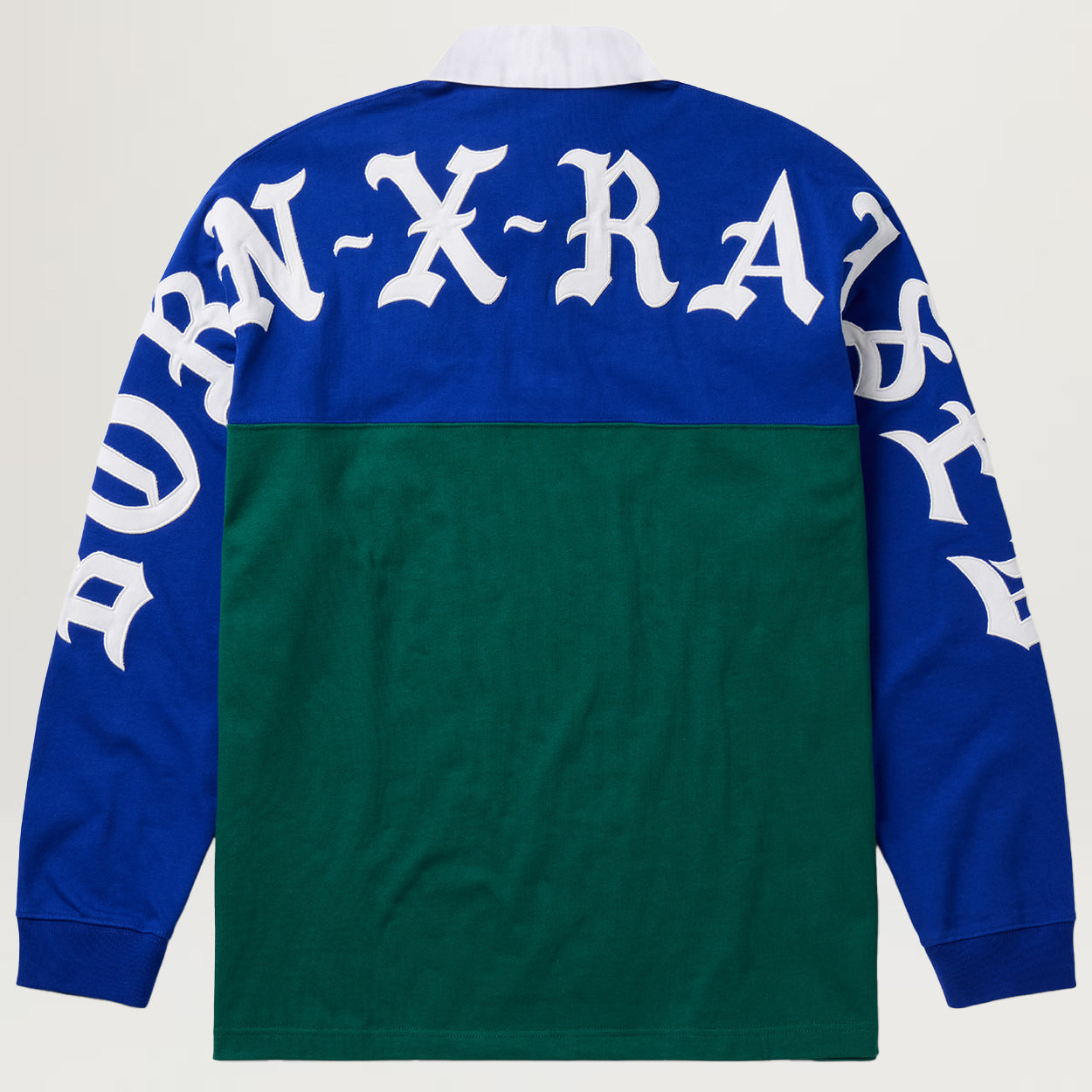 Born X Raised Color Blocked Rugby Shirt (Blue/Green)