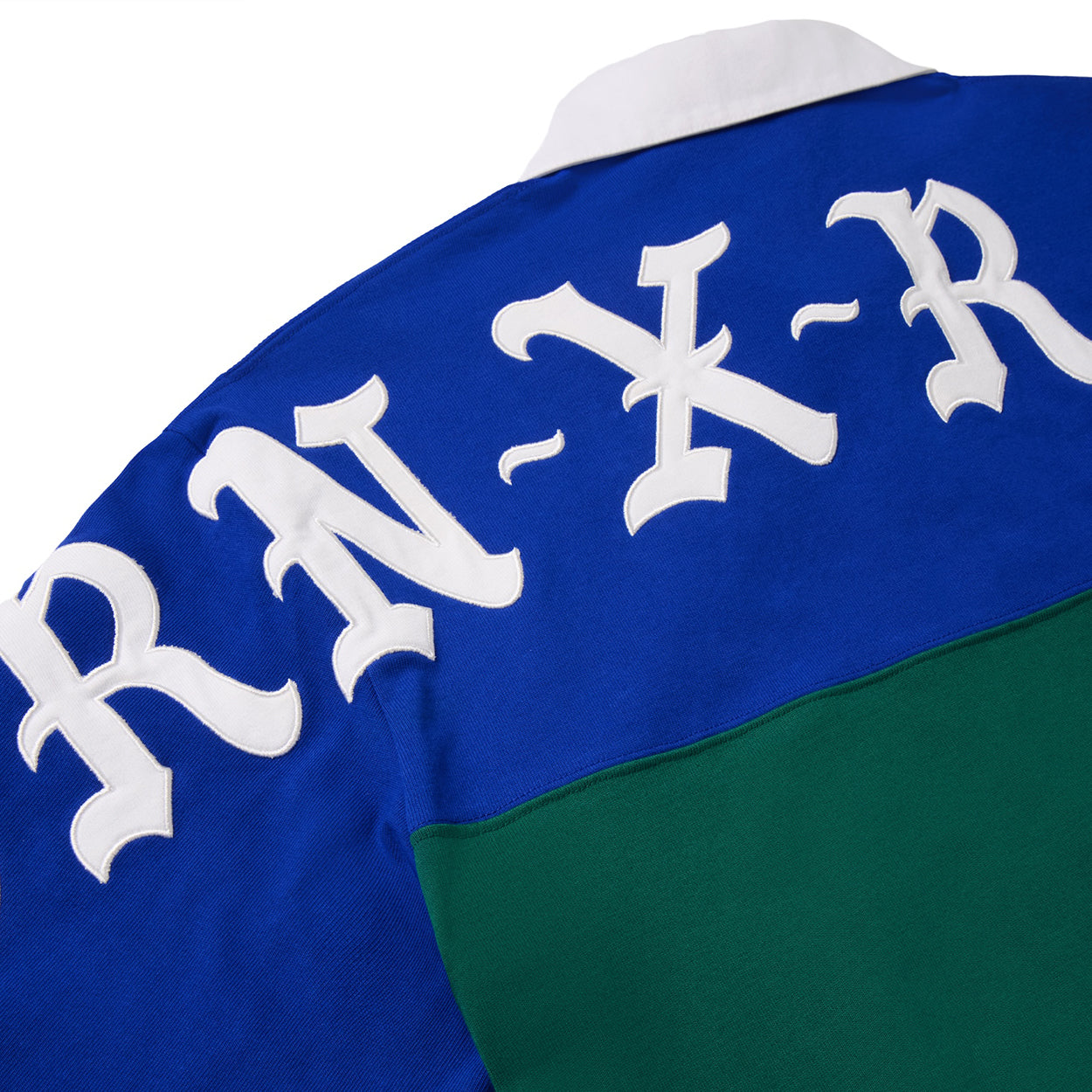 Born X Raised Color Blocked Rugby Shirt (Blue/Green)