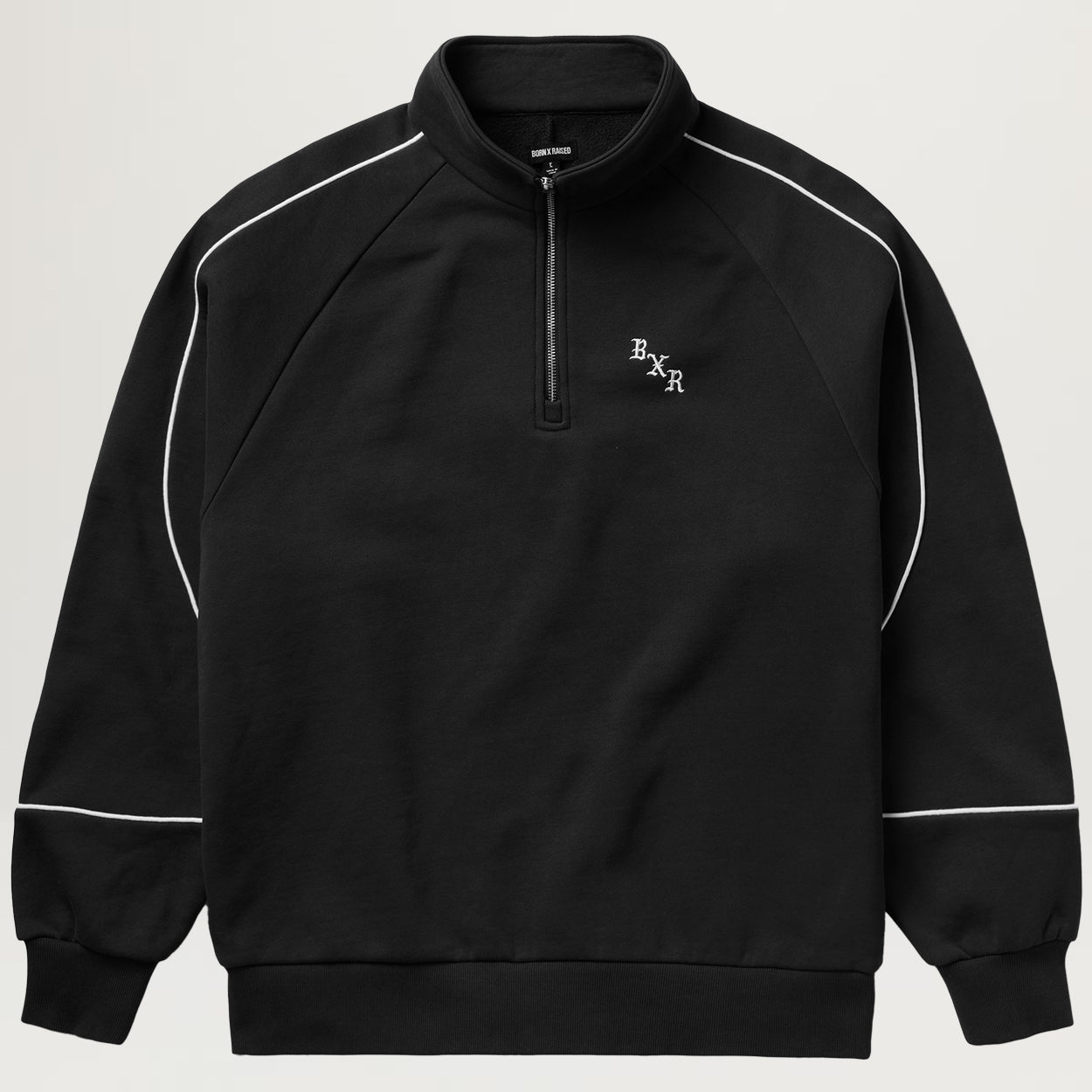 BXR Piped 1/4 Zip Sweater (Black)