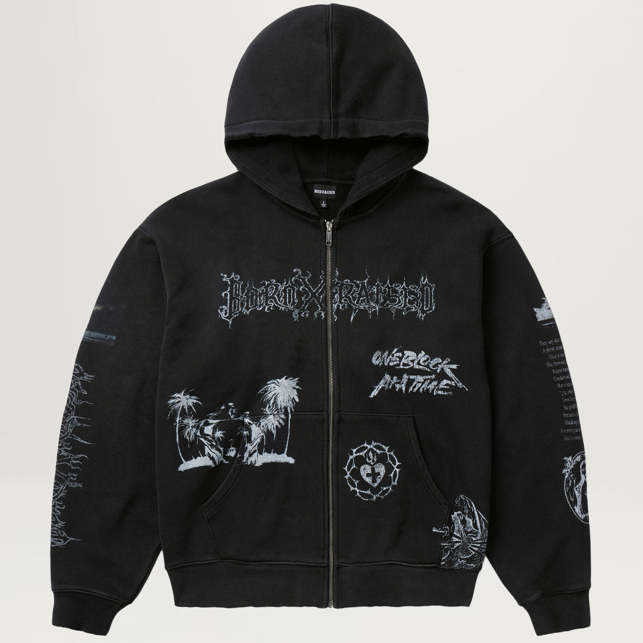 Born X Raised Llorona Zip Up Hoodie (Black)