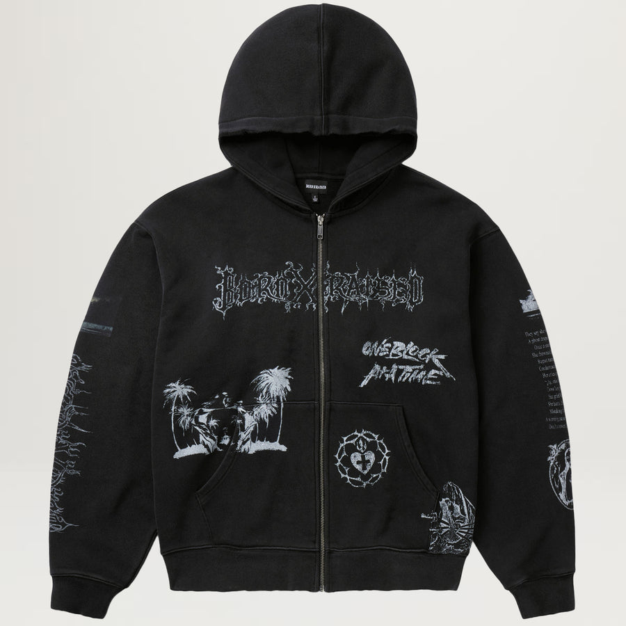 Born X Raised Llorona Zip Up Hoodie (Black)