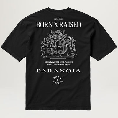 Born X Raised Paranoia Crest Tee (Black)