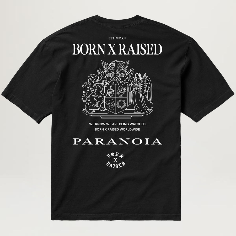 Born X Raised Paranoia Crest Tee (Black)