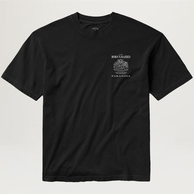 Born X Raised Paranoia Crest Tee (Black)