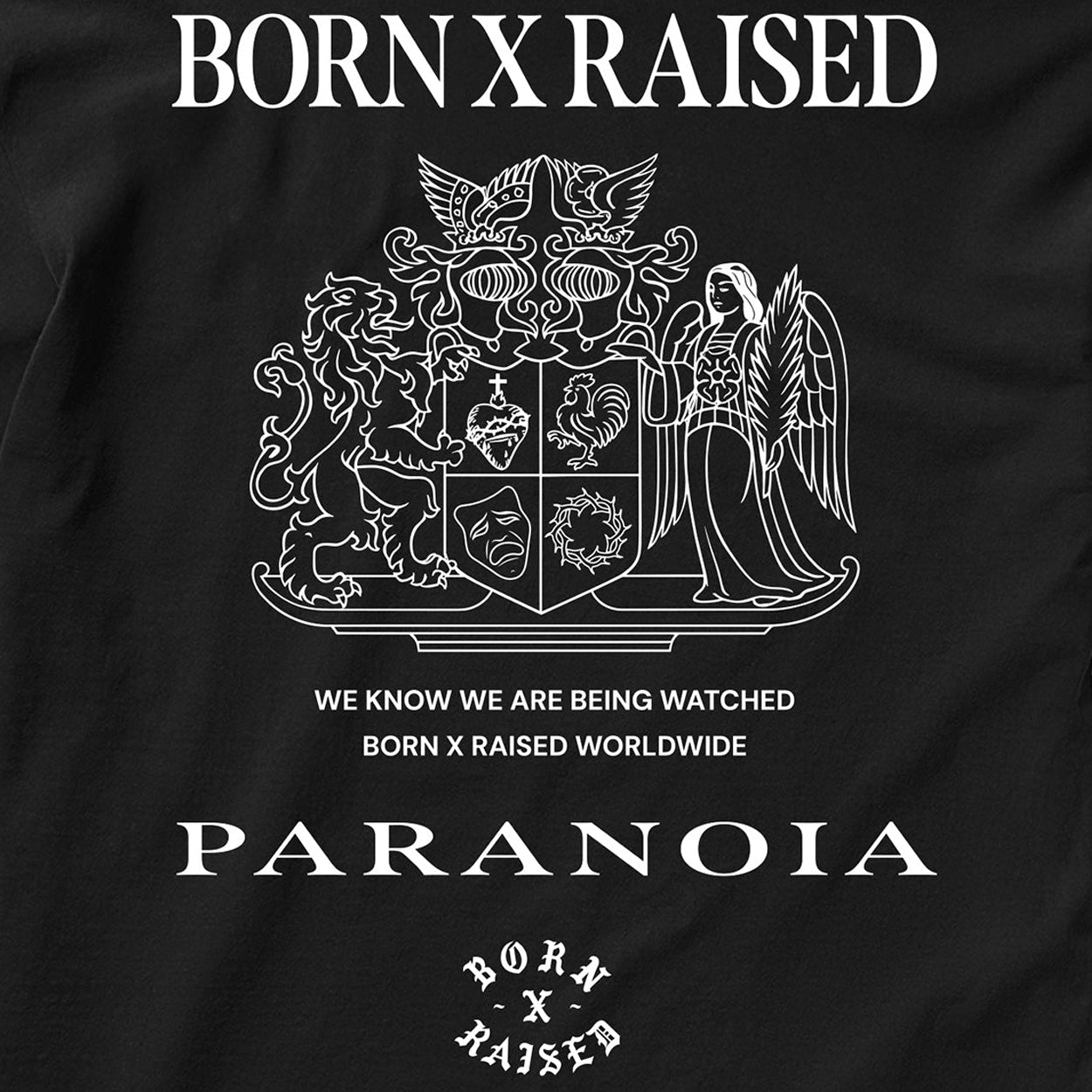 Born X Raised Paranoia Crest Tee (Black)
