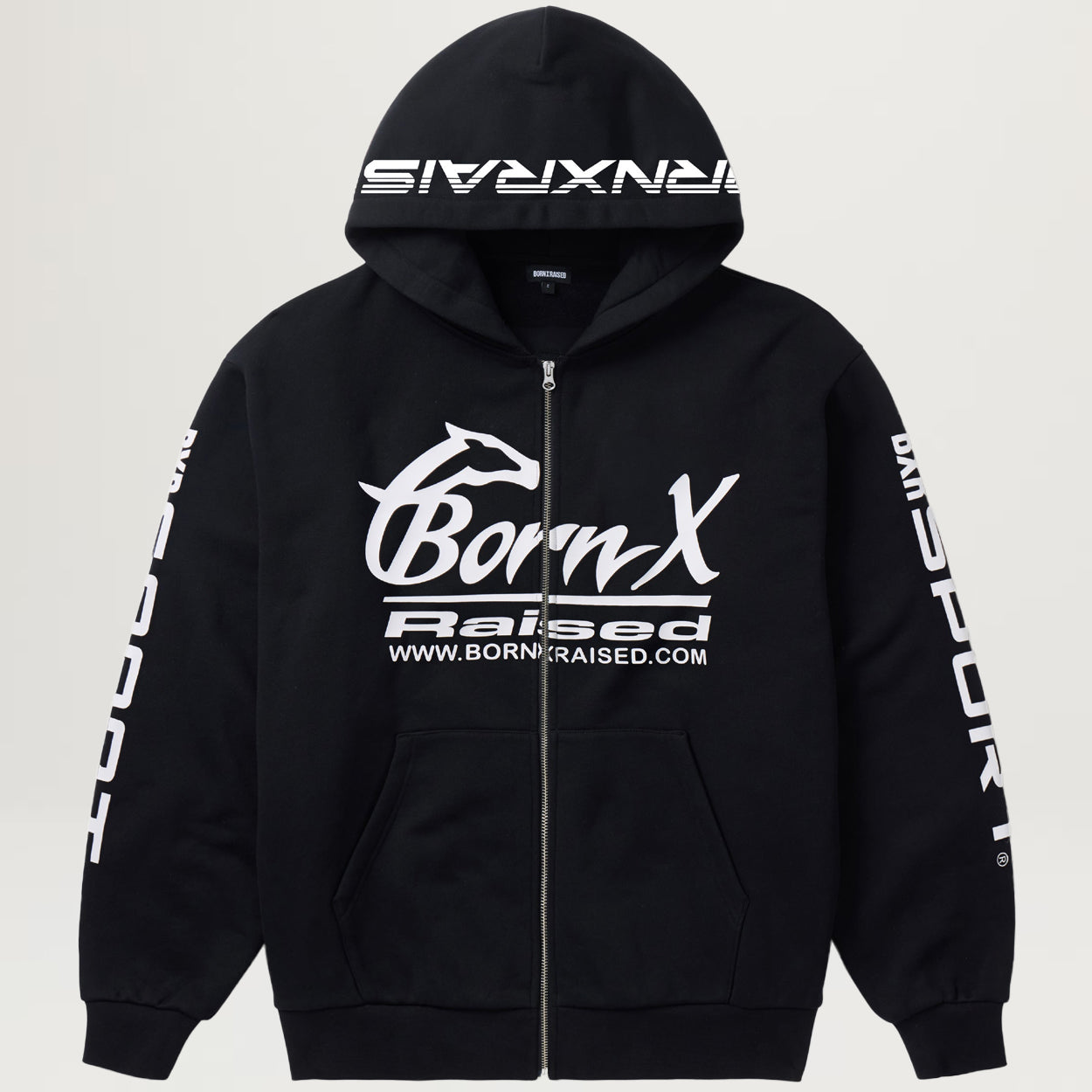 Born X Raised Parlay Zip Up Hoodie (Black)