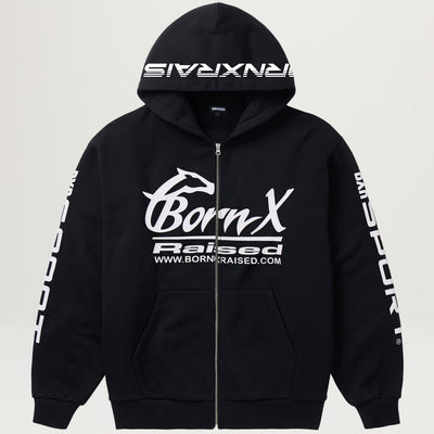 Born X Raised Parlay Zip Up Hoodie (Black)