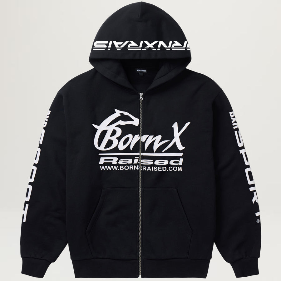 Born X Raised Parlay Zip Up Hoodie (Black)
