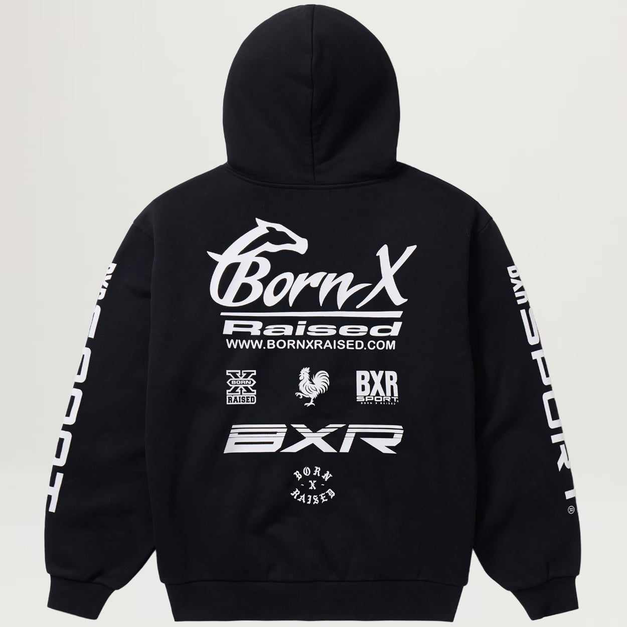 Born X Raised Parlay Zip Up Hoodie (Black)