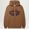 Butter Goods Frenzy Zip-Thru Hoodie (Cognac)