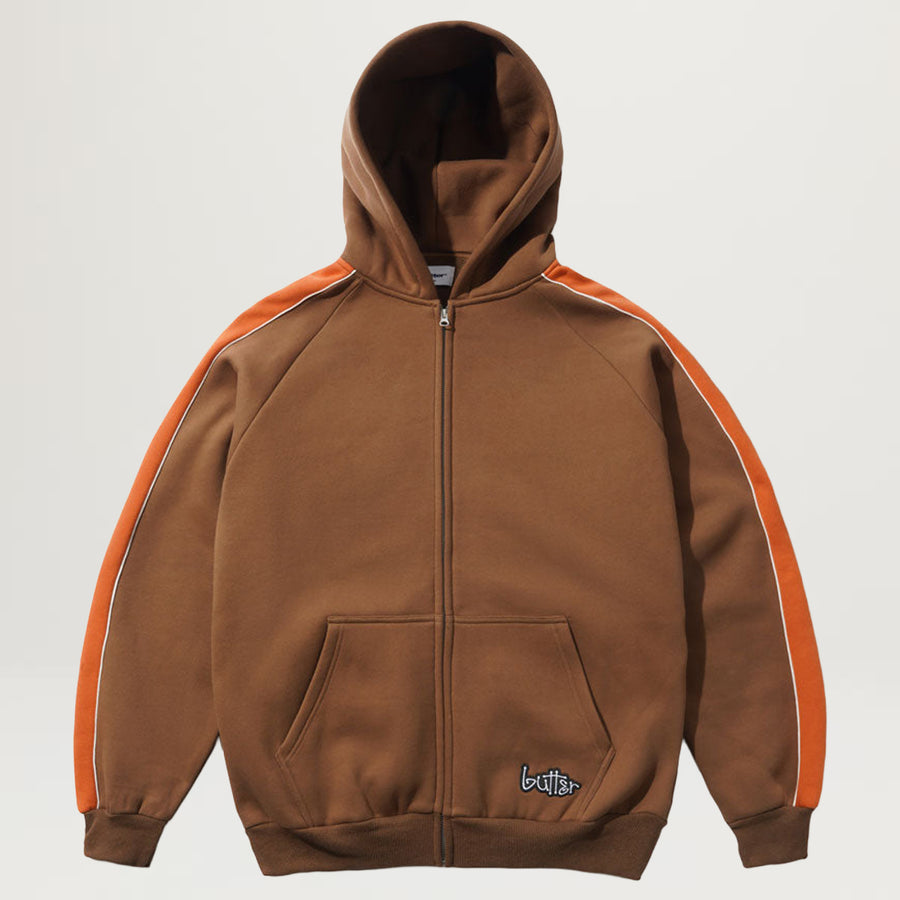 Butter Goods Connection Zip-Thru Hoodie (Brown)