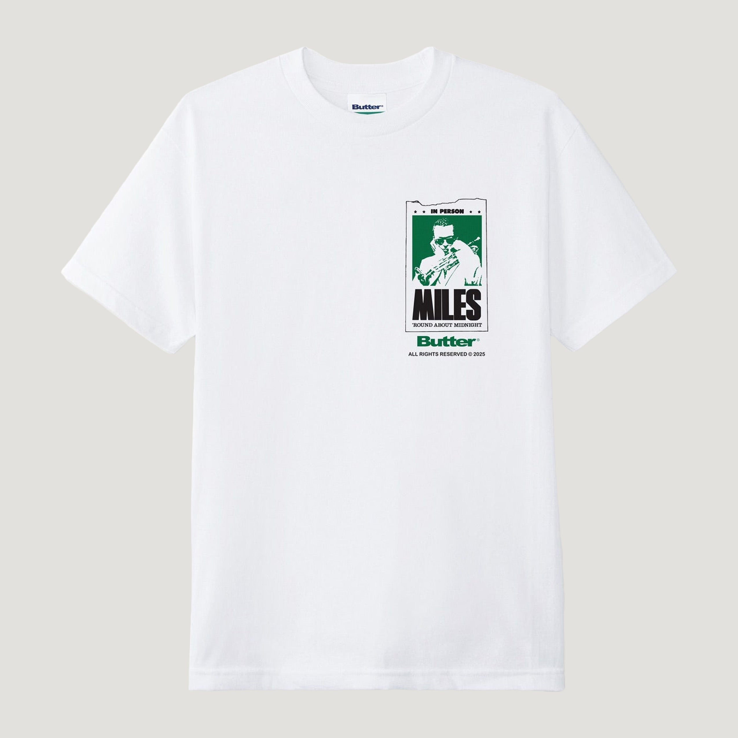 【Butter Goods】 Round About Midnight Tee Tシャツ Butter Goods X Miles Davis Round About Midnight Tee (White