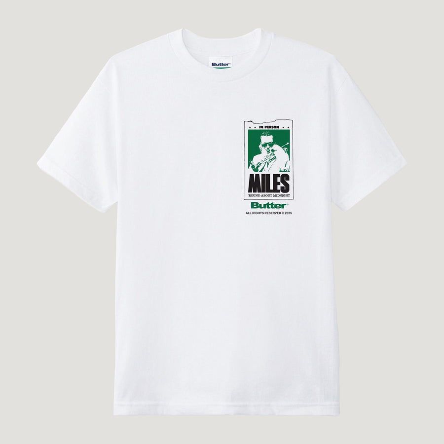 Butter Goods X Miles Davis Round About Midnight Tee (White)