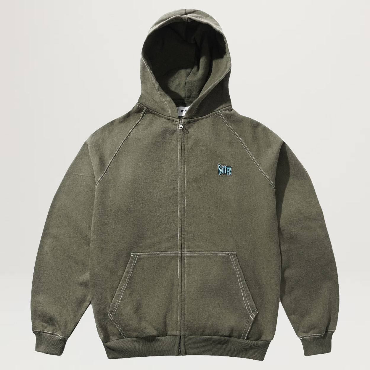 Butter Goods Sketch Zip-Thru Hoodie (Army)