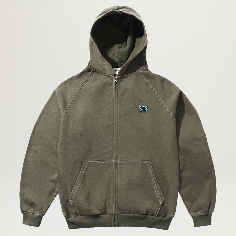 Butter Goods Sketch Zip-Thru Hoodie (Army)