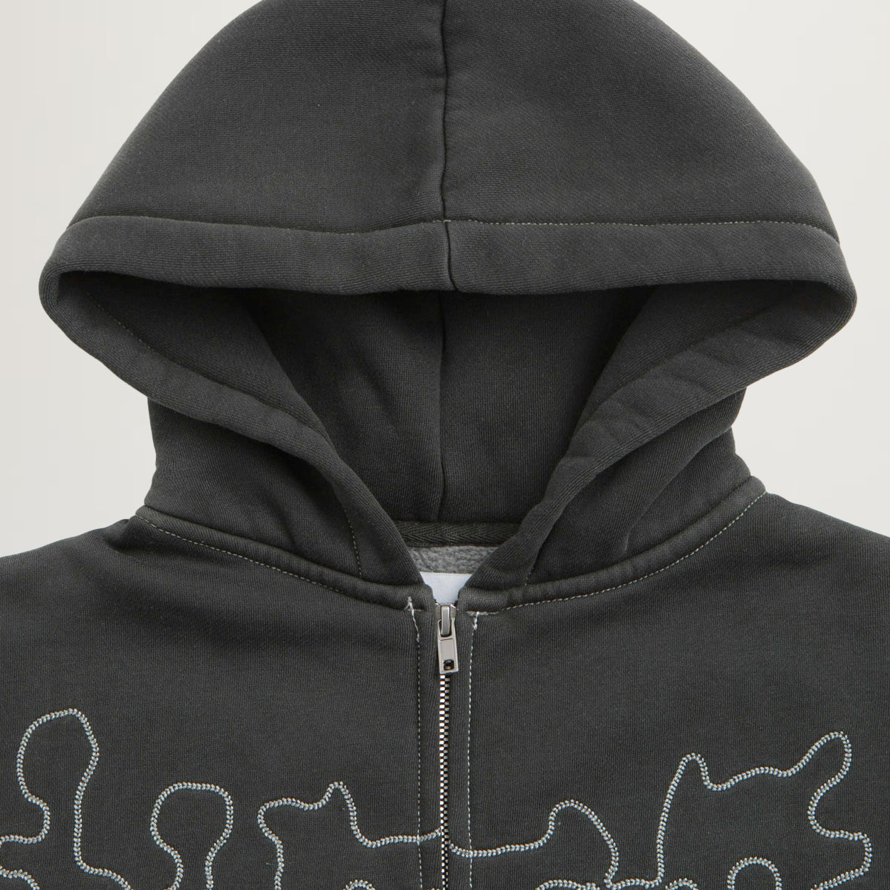Butter Goods Blotch Zip-Thru Hoodie (Washed Black)