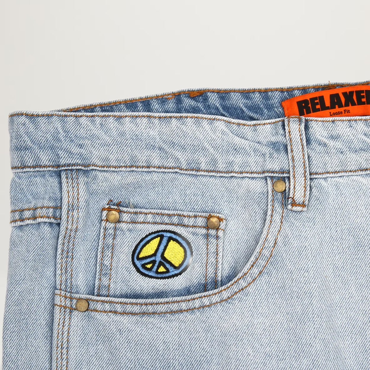 Butter Goods Flower Denim Jeans (Light Blue) - Size 40