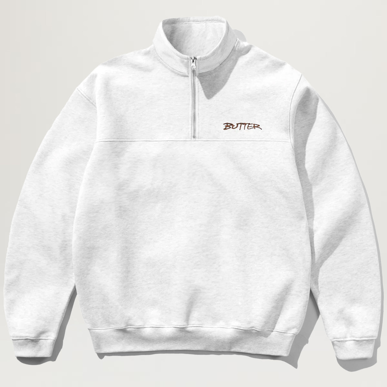 Butter Goods Panel 1/4 Zip Sweater (Ash)