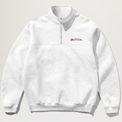 Butter Goods Panel 1/4 Zip Sweater (Ash)