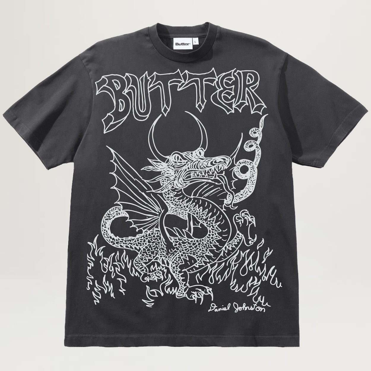 Butter Goods Dragon Tee (Washed Black)